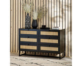 Petra 6 Drawer Chest - Black