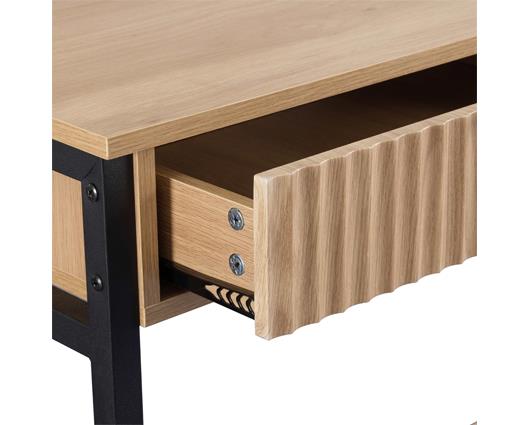 MIAMI 2 DRAWER CONSOLE TABLE - OAK EFFECT/BLACK