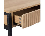 MIAMI 2 DRAWER CONSOLE TABLE - OAK EFFECT/BLACK