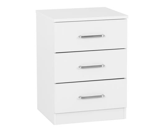 DAKOTA 3 DOOR WARDROBE BEDROOM SET - WHITE