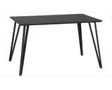 MARLOW & AVERY DINING SET (X4 CHAIRS) - BLACK MARBLE/GREY VELVET