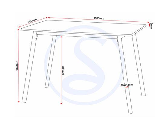 RILEY LARGE DINING SET - BLACK/LIGHT OAK EFFECT VENEER