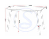 RILEY LARGE DINING SET - BLACK/LIGHT OAK EFFECT VENEER