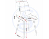 FENTON DINING CHAIR (X2 PER BOX) - DARK GREY SUEDE FABRIC