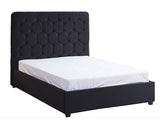 MADISON 4'6" BED - BLACK VELVET FABRIC