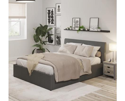 Axn King Ottoman-Grey Fabric Bed