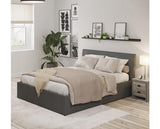 Axn King Ottoman-Grey Fabric Bed