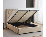 MADISON 5' OTTOMAN BED - FAWN VELVET FABRIC