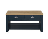 Harper 2 Drawer Coffee Table-Navy