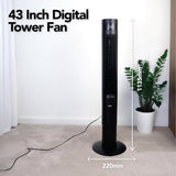 Igenix 43" Digital Tower Fan - Black