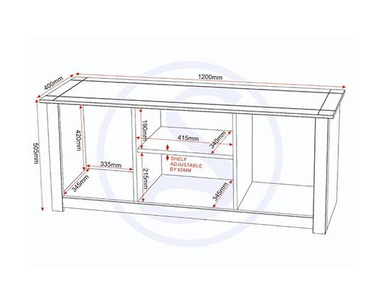PANAMA FLAT SCREEN TV UNIT - WHITE/NATURAL WAX