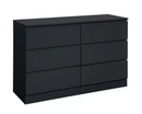 Oakley 6 Drawer Chest- Black
