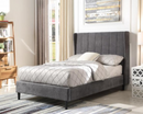 Arctic King Size Bed - Dark Grey Fabric