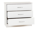 Neptune 3 Drawer Chest - White Gloss