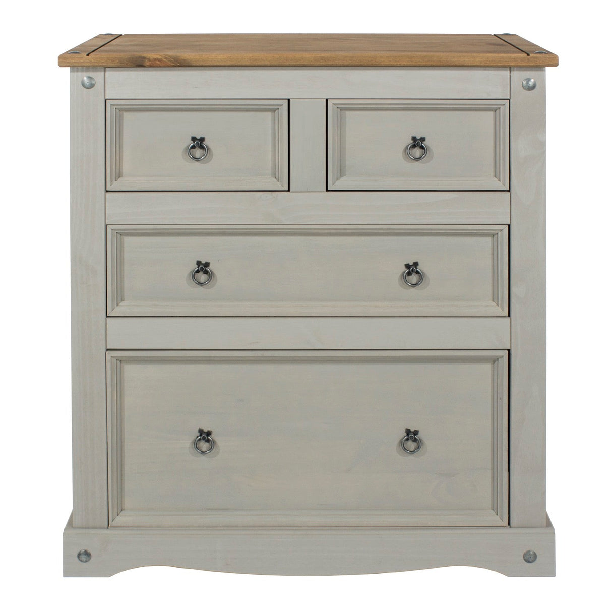 Corona Grey 2+2 Drawer Chest
