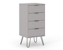 Austin Grey 4 Drawer Narrow Chest of Drawers