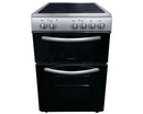 Statesman EDC50S 50cm Double Electric Oven With Ceramic Hob Silver