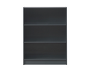 Traditional Low Wide Bookcase-Dark Grey