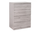 Jackson 4 Drawer Chest - Grey Oak