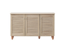 Traditional 3 Door Shoe Cabinet-Oak