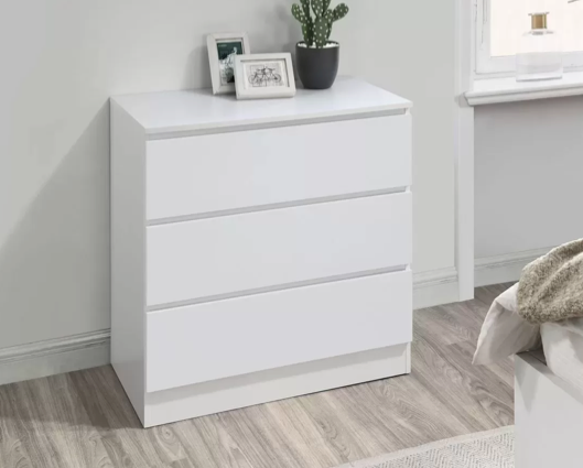 Oakley 3 Drawer Chest- White