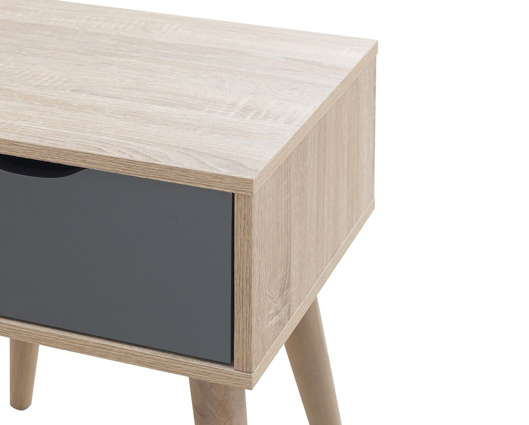 Culton Black & White 1 Drawer Lamp Table