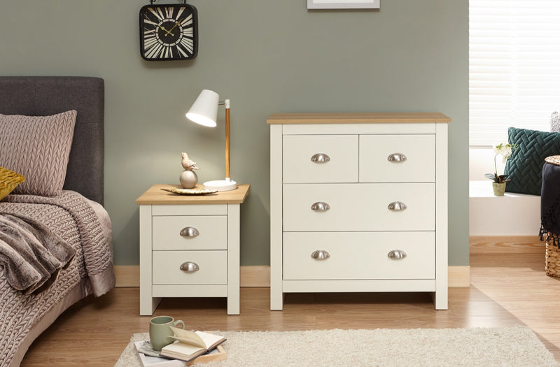 Lancaster 2+2 Drawer Chest- Cream