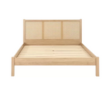 Catalina King Rattan Bed- Oak