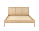 Catalina King Rattan Bed- Oak