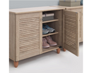 Traditional 2 Door Shoe Cabinet-Oak