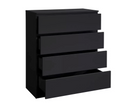 Oakley 4 Drawer Chest- Black
