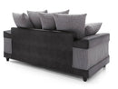 Dulcie 3 Seater Sofa - Black & Charcoal