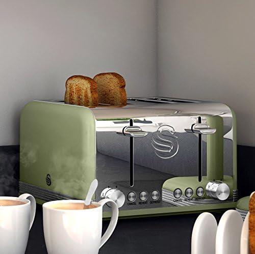 Swan Retro 4 Slice Toaster Green