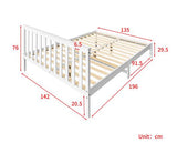 Ruby Pine Double Bed - White