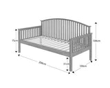 Madrid Wooden Single Day Bed - Oak