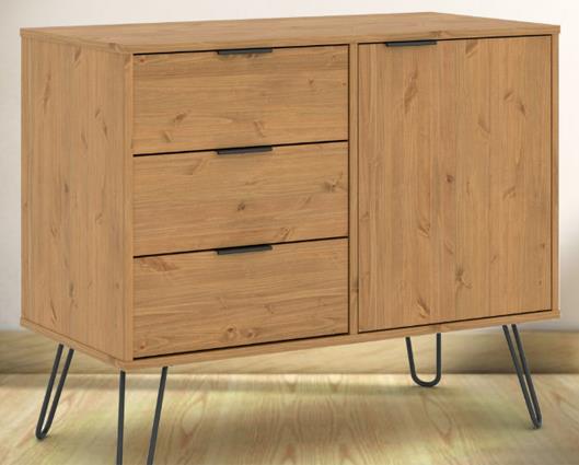 Austin small sideboard with 1 doors, 3 drawers