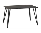 MARLOW & AVERY DINING SET (X4 CHAIRS) - BLACK MARBLE/SAPPHIRE BLUE VELVET
