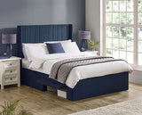 Leila Dual Storage Door Bed Royal Blue - Double