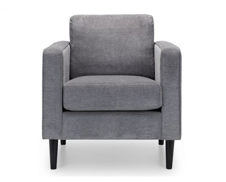 Houston Chair-Dark Grey Chenille Fabric