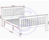 MONACO 5' HIGH END BED - DARK GREY/OAK EFFECT