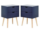 Nessi 2 Drawer Bedsides (Pair)- Nightshadow Blue