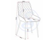AVERY DINING CHAIR (X2 PER BOX) - EMERALD GREEN VELVET