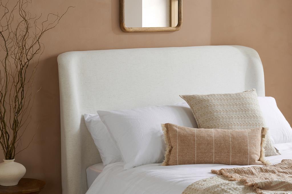 Lanis King Ottoman Bed - Cream