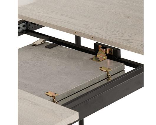 AVERY EXTENDING DINING TABLE - CONCRETE/GREY OAK EFFECT