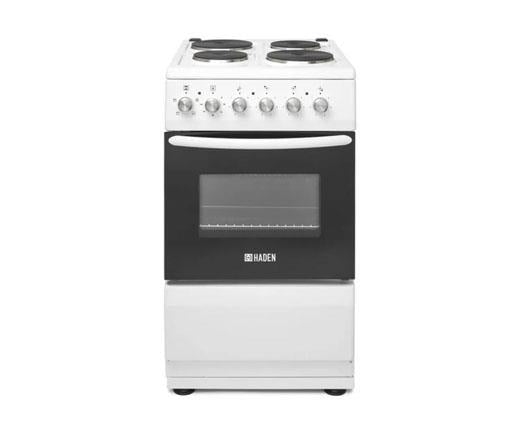 Haden HES51W 50cm Electric Single Cavity cooker with Solid Plate Hob