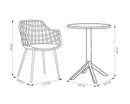 3 piece Lattice bistro table & 2 armchair set, outdoor grade, terracotta