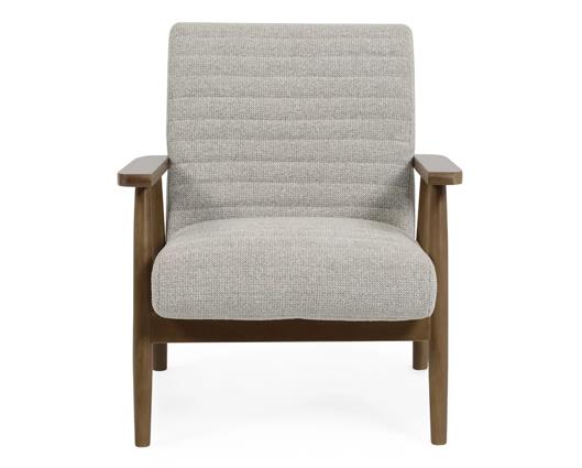 Ivy Armchair Oyster White & Brown