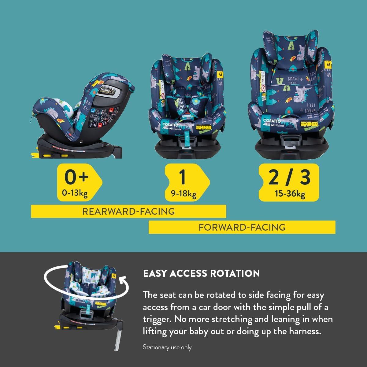 All in All Rotate 360 Car Seat - Charcoal Lighthearted