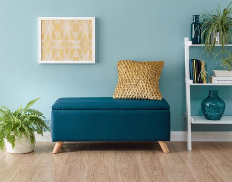 Scorento Ottoman Storage Unit-Teal