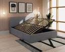 Serena Single Side Lift Ottoman Bed-Grey